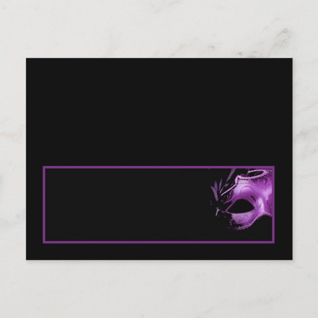 Writable Place Card MIS XV Purple Lilac Black (Front)