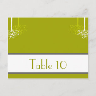 Writable Place Card Modern Green/White Trees White