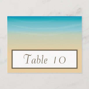 Writable Place Card Ocean Beach Shore Seashells Sa