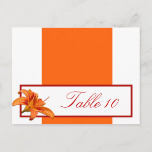 Writable Place Card Orange Tiger Lilly w/Stripes R