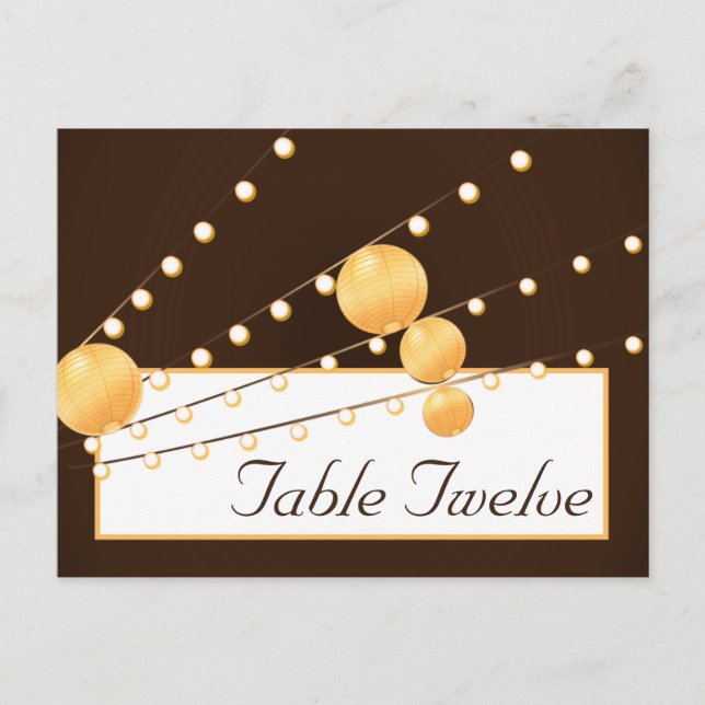 Writable Place Card Paper Lanterns on Brow Chinees (Front)