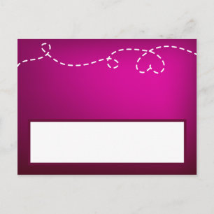 Writable Place Card Paper Plane Purple Loop Purple
