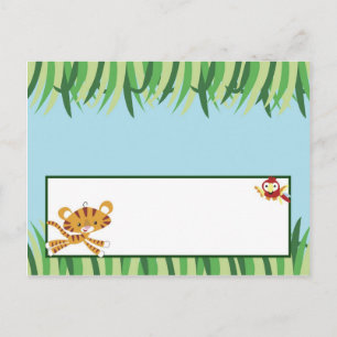 Writable Place Card Rain-forest Jungle Animal