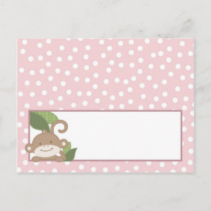 Writable Place Card Safari Pink Jungle Alligator