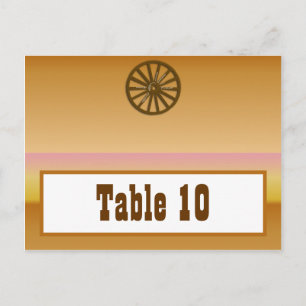 Writable Place Card Wagon Wheel/Horse Shoe Sunset