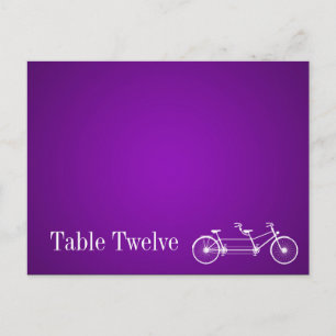 Writable Place Card Whimsical Purple Double Bike