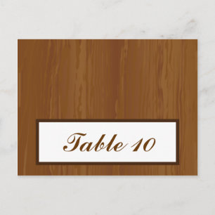 Writable Place Card Wooden Plank Floral Wedding Fl