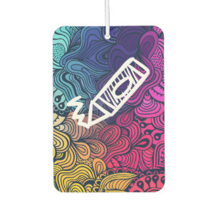 Write Crayons Graphic Car Air Freshener