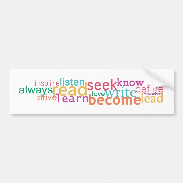 Write, Define, Inspire Bumpersticker Bumper Sticker (Front)