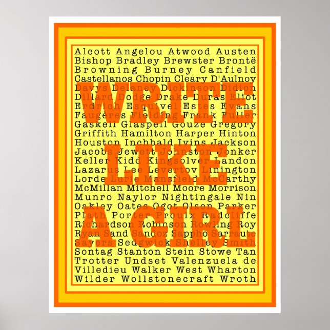 Write Like a Girl Citrus Print (Front)