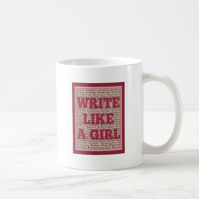 Write Like a Girl Lipstick Coffee Mug (Right)