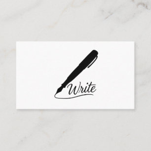 Write logo antique fountain pen writer screenplay  business card