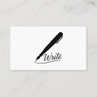 Write logo antique fountain pen writer screenplay business card