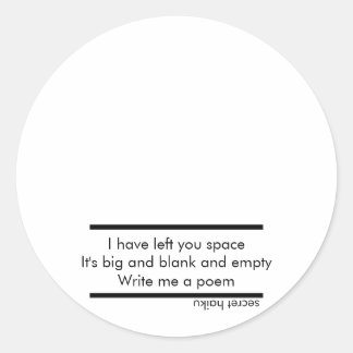 Write me a poem sticker