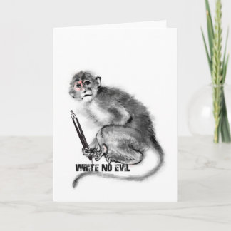 write no evil card