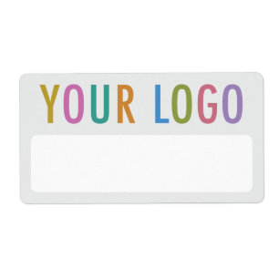 Write On Name Labels Stickers Custom Logo Grey