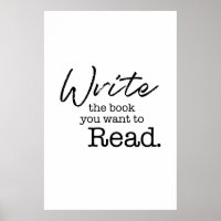 Write the book you want to read quote wall art