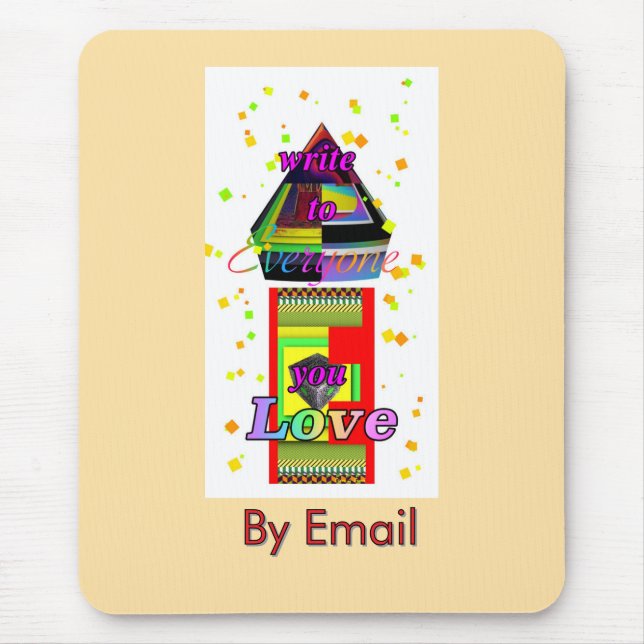 Write To Everyone By Email Computer  Mouse Pad (Front)