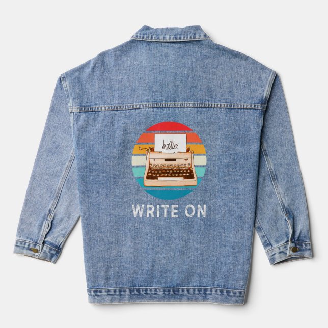 Write Write And For Artists  Denim Jacket (Back)