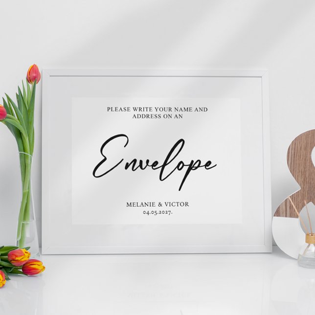 Write your Address on Envelope Wedding Sign Poster (Creator Uploaded)