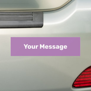 Write Your Message Lavender & White Text Template Bumper Sticker