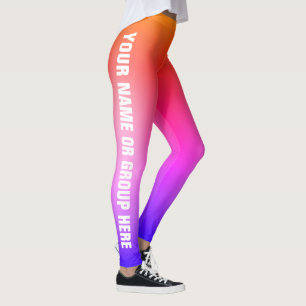 Write Your Name, Color Fade Customizable Leggings