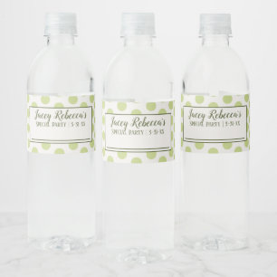Write Your Name Green Water Bottle Labels