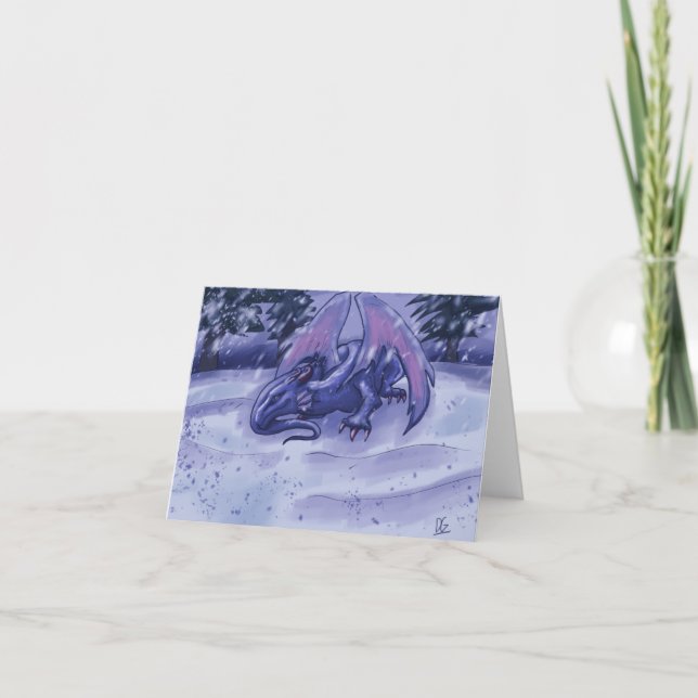 Write Your Own Message Dragon Folded Holiday Card (Front)