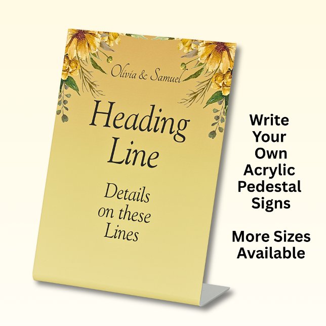 Write Your Own Pedestal Sign (Creator Uploaded)