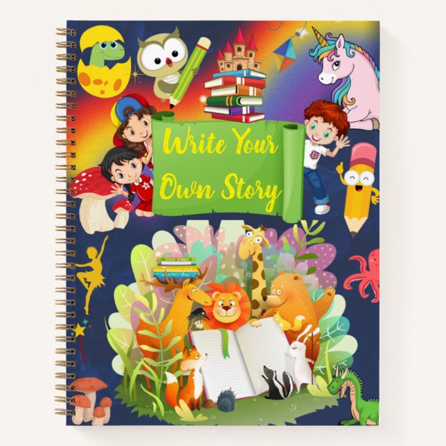 Write Your Own Story For Kids Notebook  (Front)