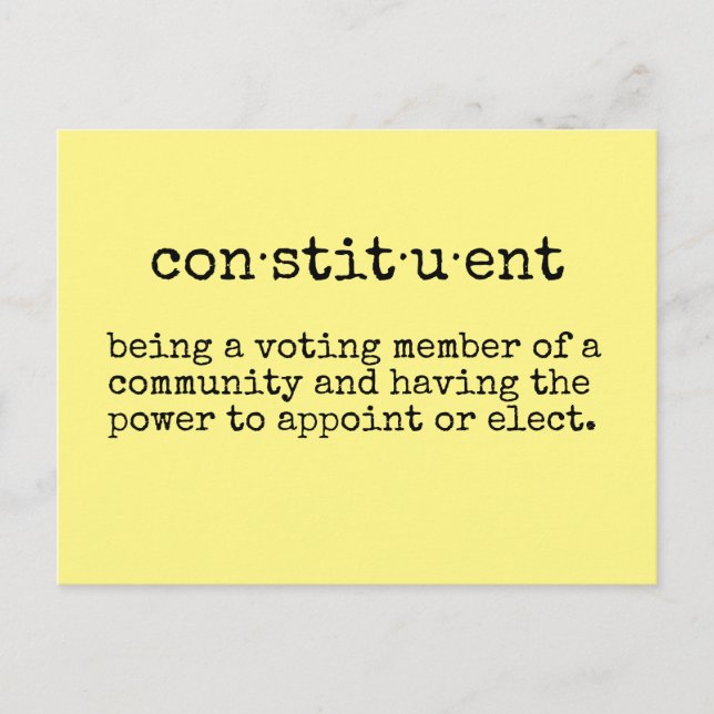 Write Your Representative Constituent Postcard (Front)