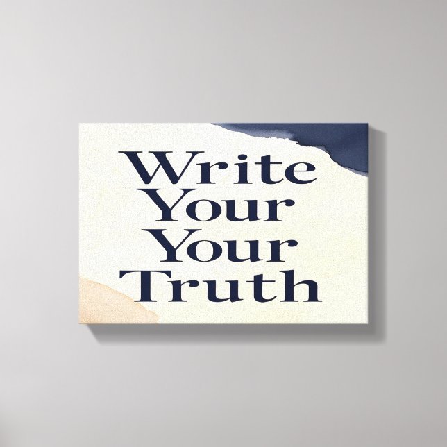 Write Your Truth 2 wide Canvas Print (Front)