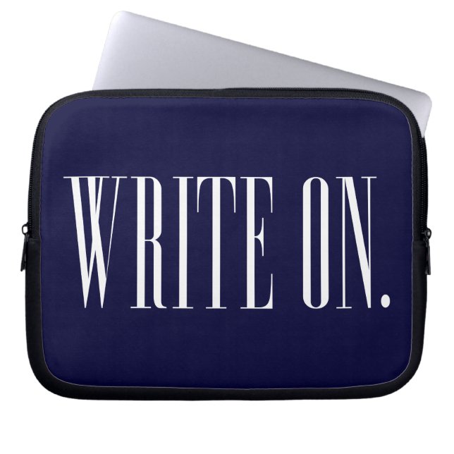 WriteOn1Blk.png Laptop Sleeve (Front)