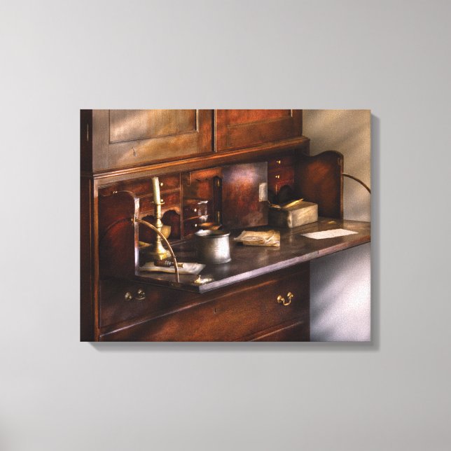 Writer - A statley desk  Canvas Print (Front)