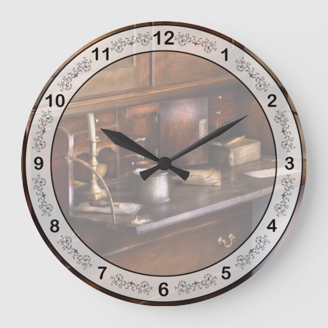 Writer - A statley desk  Large Clock (Front)