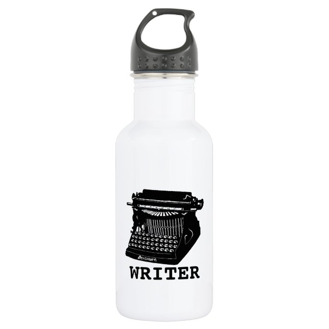 Writer Antique Typewriter 532 Ml Water Bottle (Front)