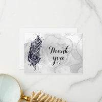 Writer Author Boho Tribal Feather Pen Thank You