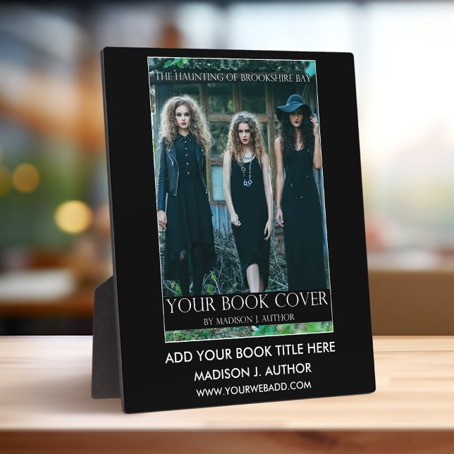 Writer Author Book Cover Black or Choose Colour Plaque (Customize to change text size, text style or background color.)