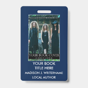Writer Author Book Cover - Blue or Pick Colour ID Badge