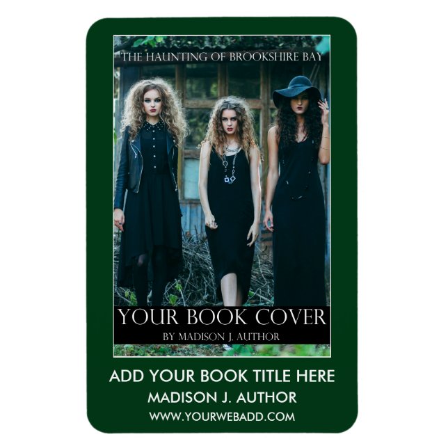 Writer Author Book Cover Green or Pick Colour Magnet (Vertical)