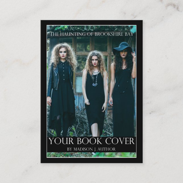 Writer Author Book Cover Large | Author Photo Back Business Card (Front)