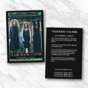 Writer Author Book Cover Promotion Large Business Card