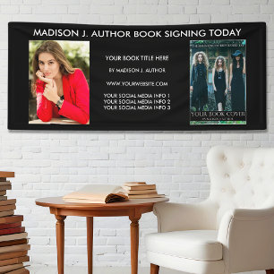 Writer Author Book Photo Black or Pick Colour Banner