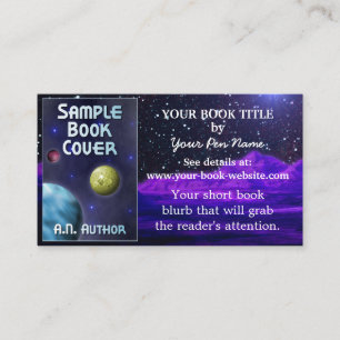 Writer Author Book Promotion Space Science-Fiction Business Card