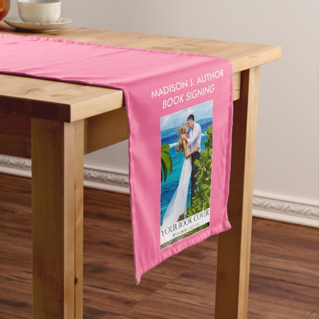 Writer Author Book Signing Pink or Pick Colour Medium Table Runner (In Situ)
