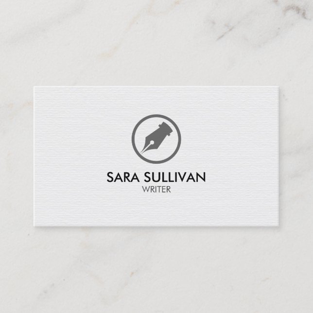 Writer Author  Business Card (Front)