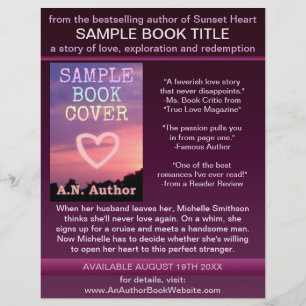 Writer Author Promotion Book Cover Purple Black Flyer