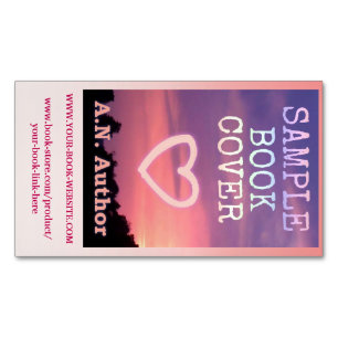 Writer Author Promotion Book Cover Website Pink Magnetic Business Card