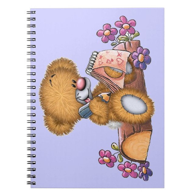 Writer Bear Spiral Notebook (Front)