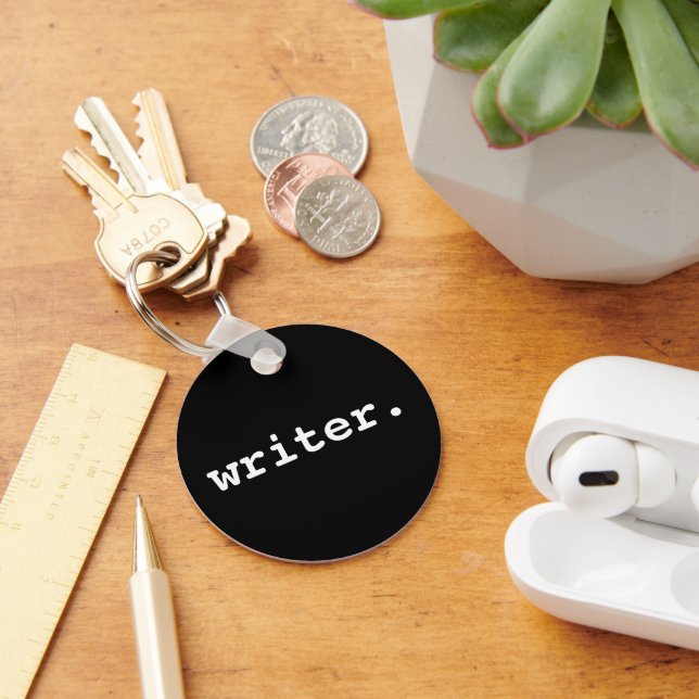 Writer Black Round Key Ring (Desk)